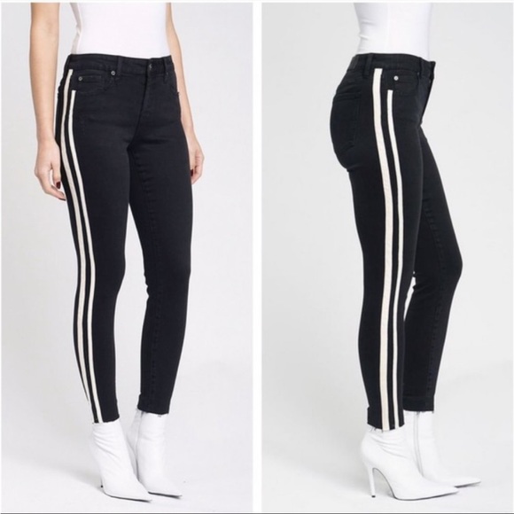 pistola Denim - Pistola Audrey Stripe Skinny Jeans in Berlin Night